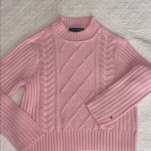 Tommy Hilfiger Soft Pink Cable Knit Sweater